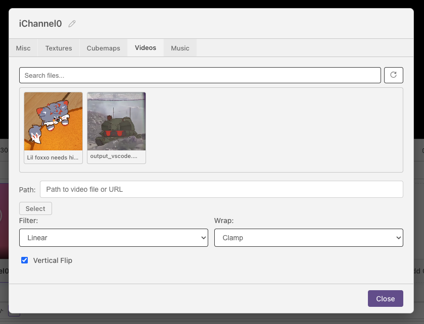 Choosing a video channel