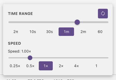 Time controls menu